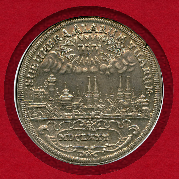 1680年 ドイツ ニュルンベルク ターラー銀貨 都市景観 – 都市景観 